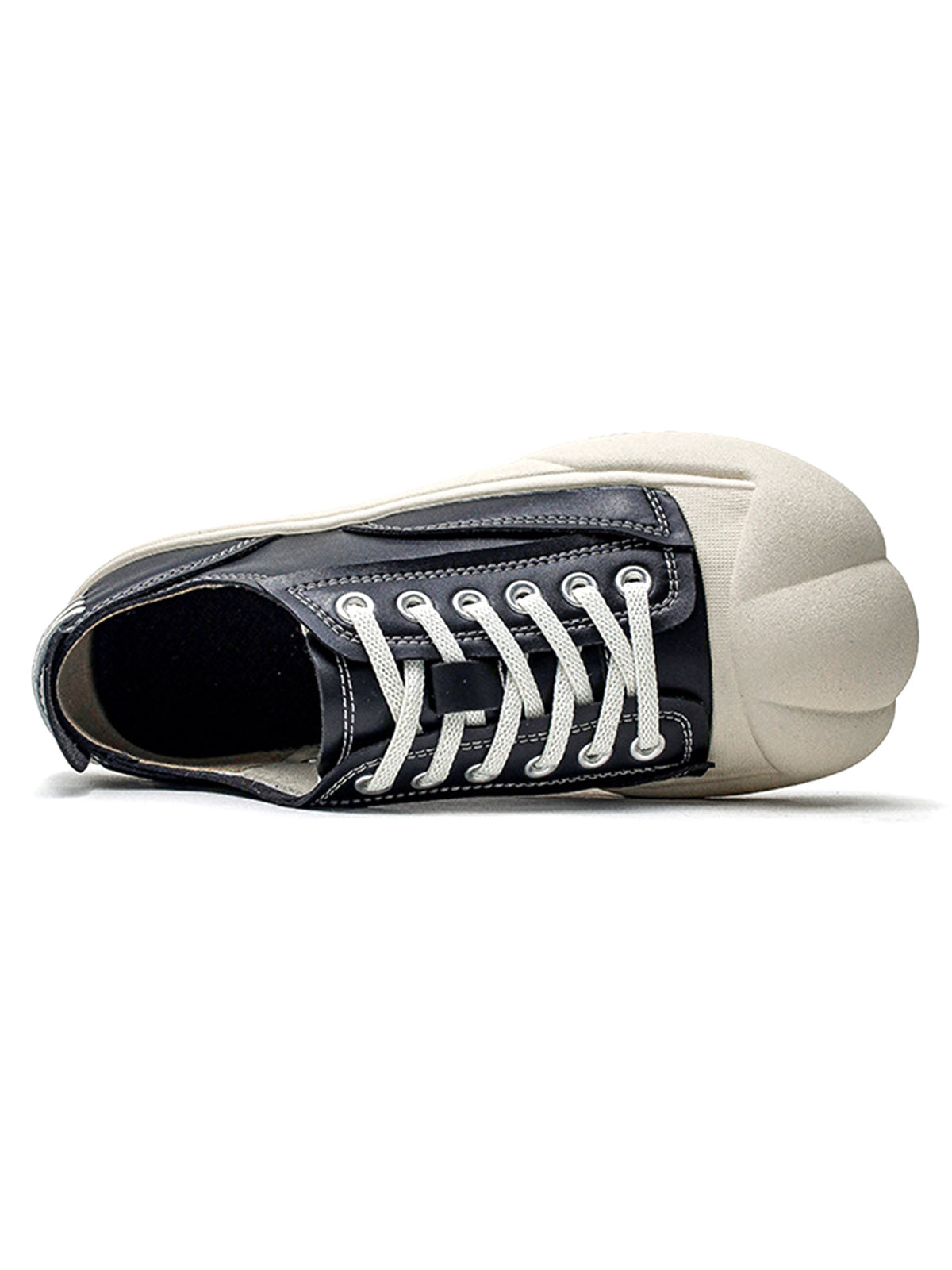 Deconstructed Distressed PU Leather Casual Shoes