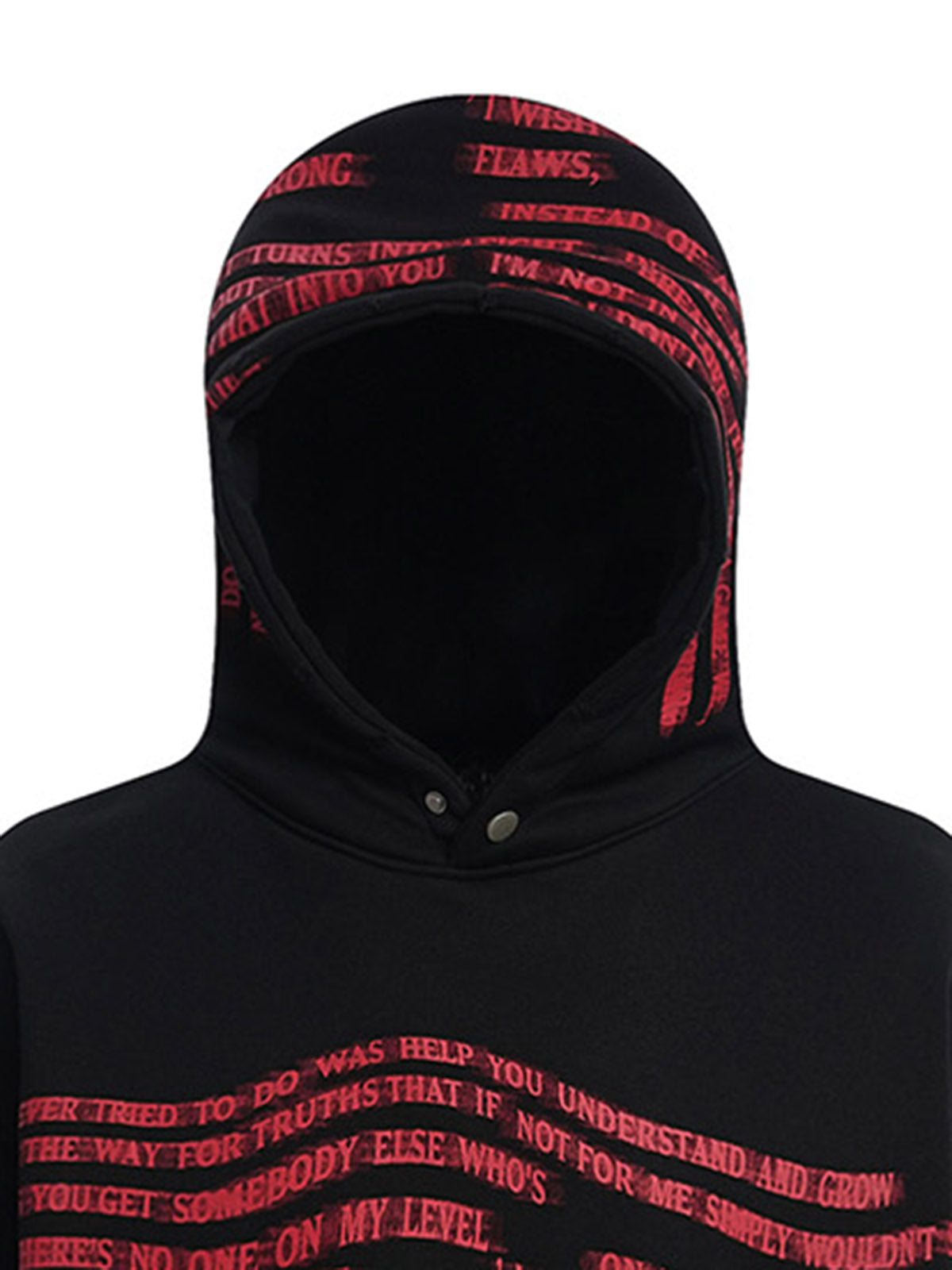 Lettering Fleece Hooded Sweatshirt