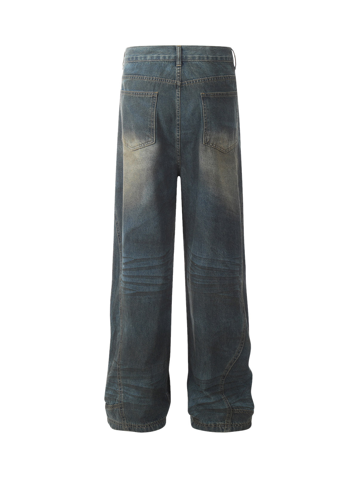 Dirty Dyed Washed Straight Jeans