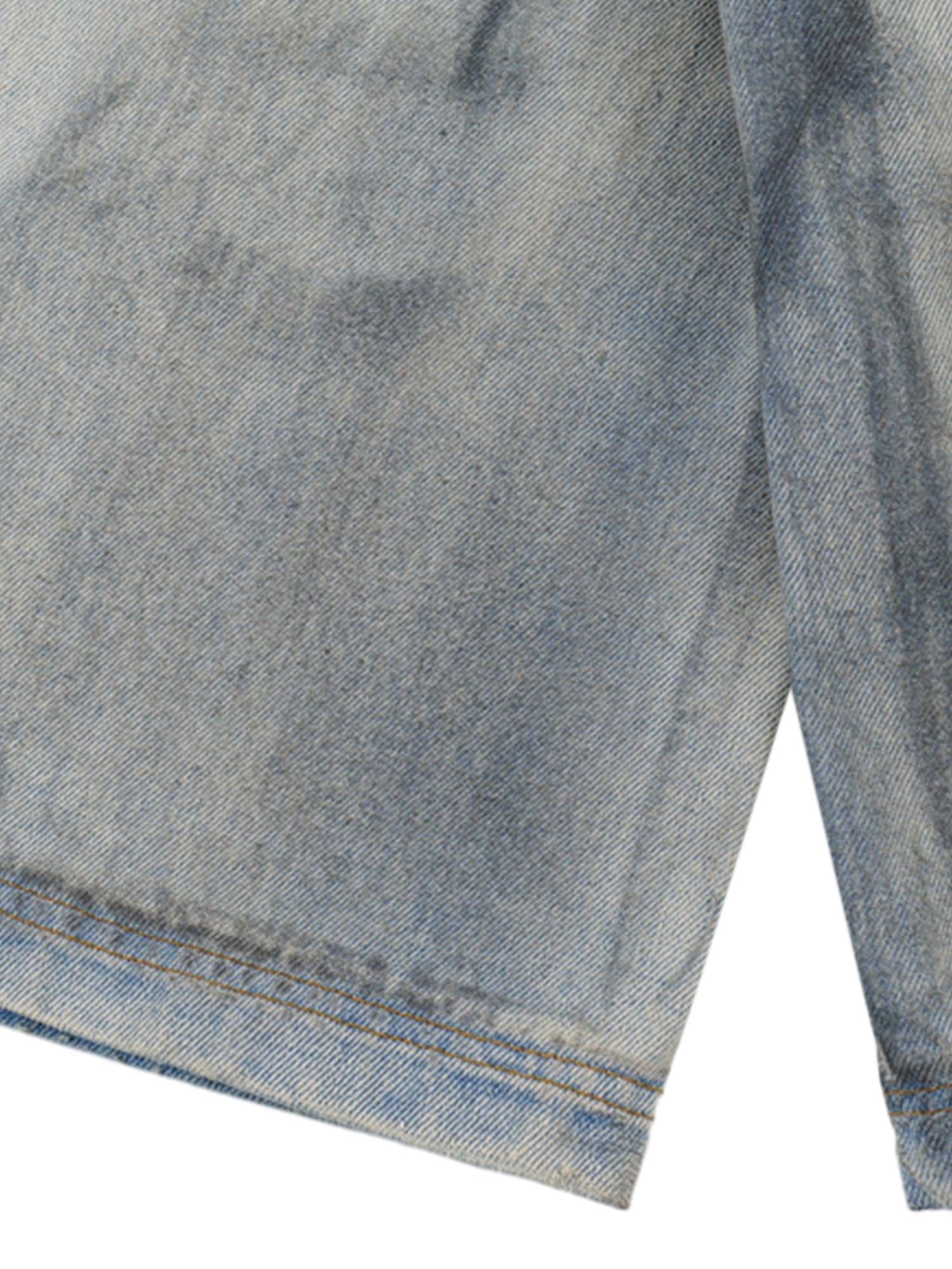 Thesupermade – Punk High Street – Schmutzige, zerrissene Jeans-Jeanshose 