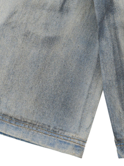 Thesupermade – Punk High Street – Schmutzige, zerrissene Jeans-Jeanshose 