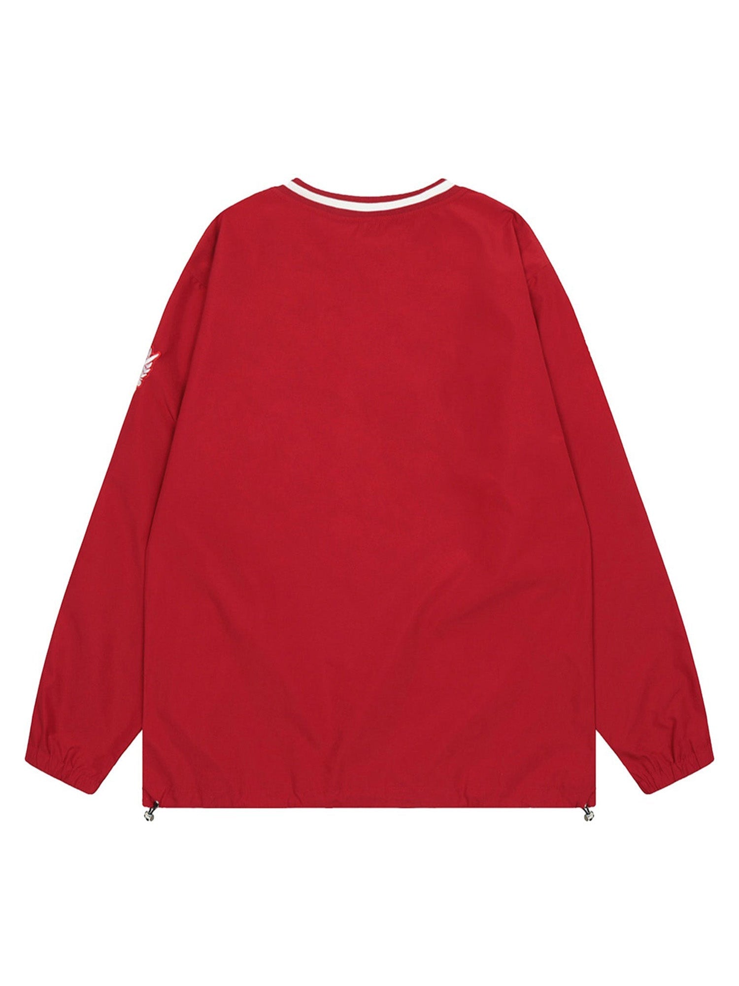 Thesupermade Retro-Sweatshirt mit V-Ausschnitt und Monogramm, bestickt – 2146 