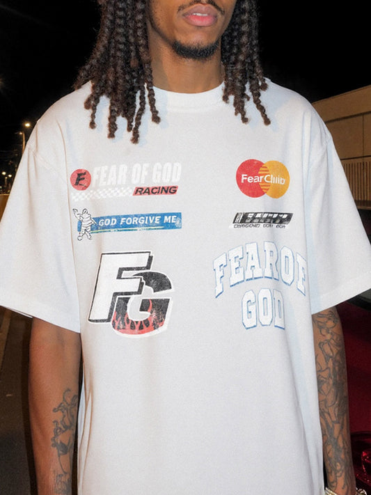 T-shirt graphique style course