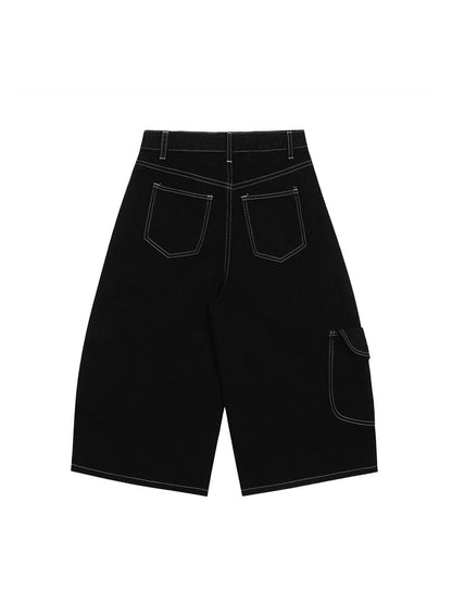 Welt-Embellished Cargo Jorts