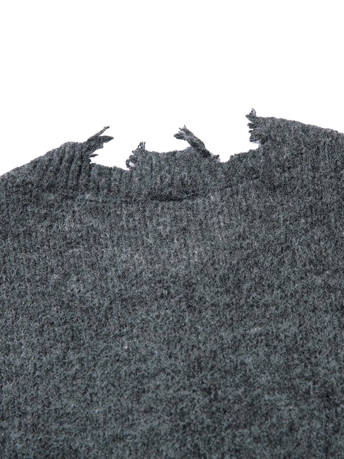 Pull zippé quart de tour effet vieilli
