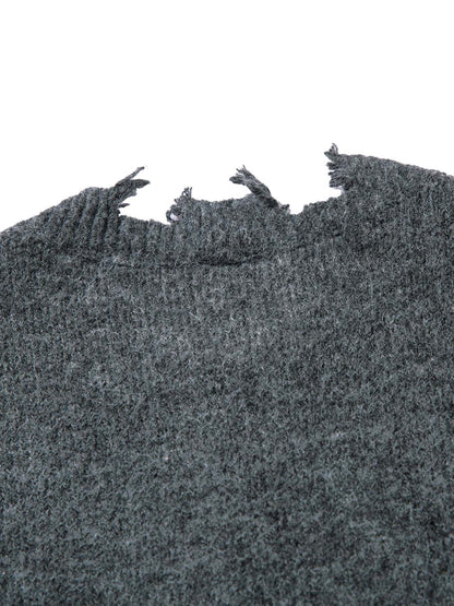 Pull zippé quart de tour effet vieilli