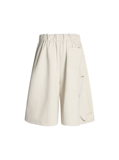 Side Pockets Drawstring Waist Casual Jorts