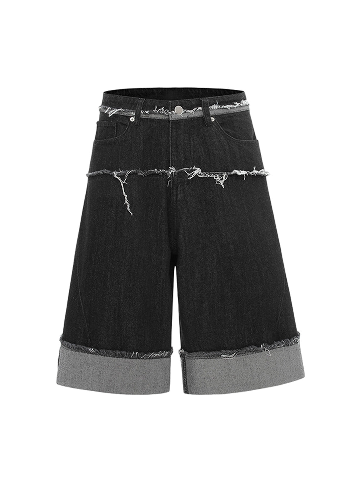 Short en jean Cleanfit à bords bruts