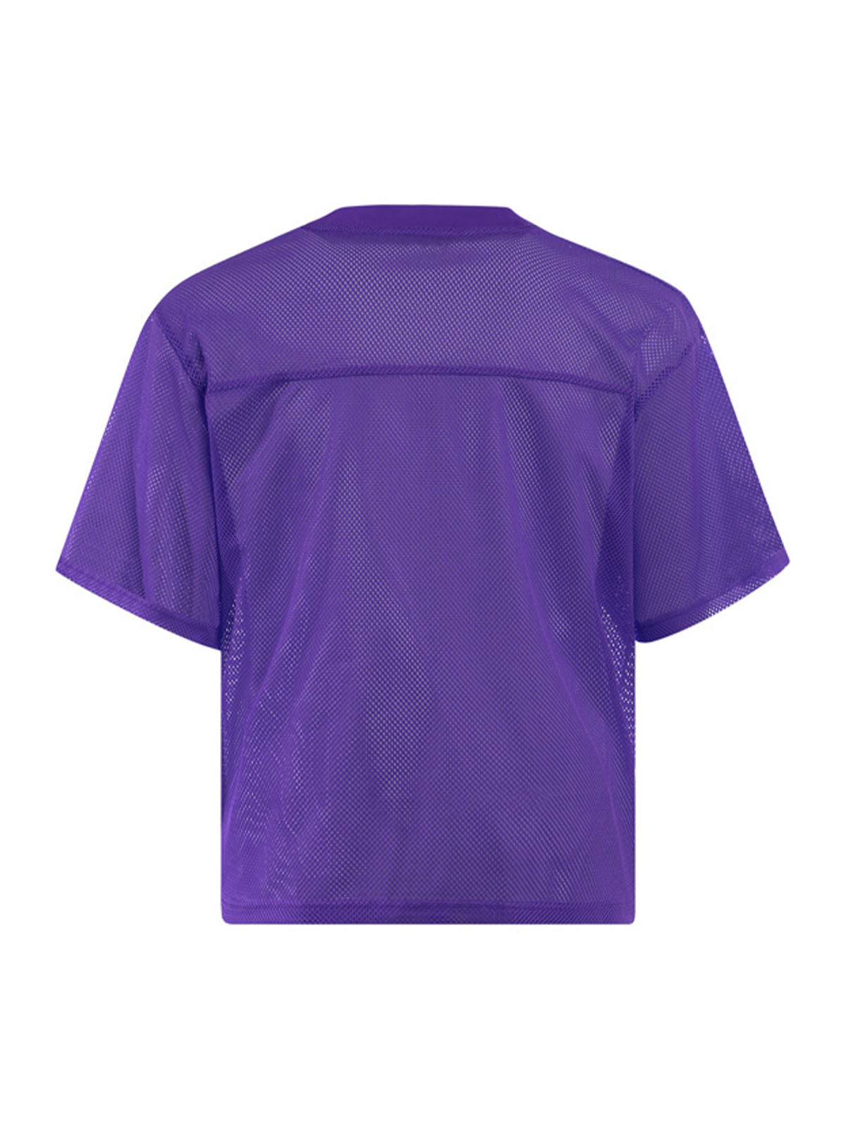 Schnelltrocknendes Jersey-T-Shirt mit Buchstaben-Print und V-Ausschnitt