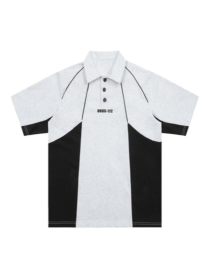 Street Contrast Panel Polo Shirt