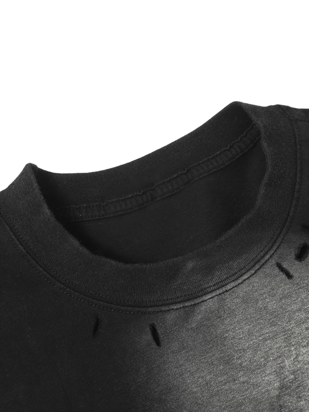 Retro Washed Detachable Waistcoat T-shirt