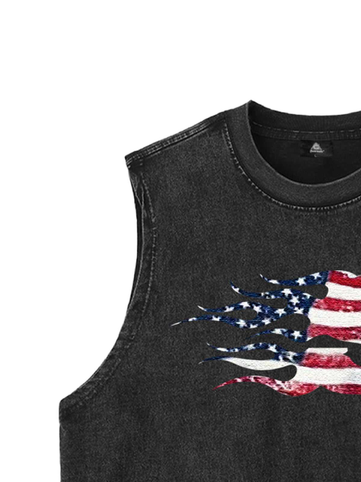 Original Patriotic Flame Graphic Tank Top