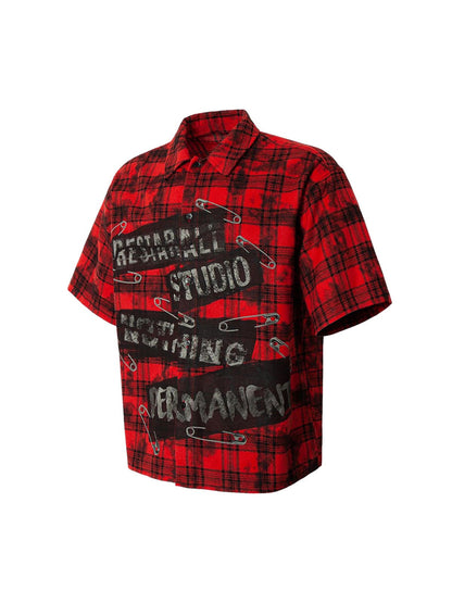 Chemise à carreaux à imprimé Pin de Street Creative