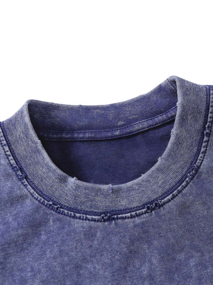 T-shirt ras du cou délavé vintage