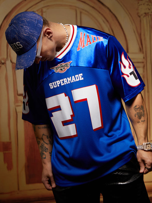 Originales Sport-Jersey-T-Shirt in Kontrastfarbe