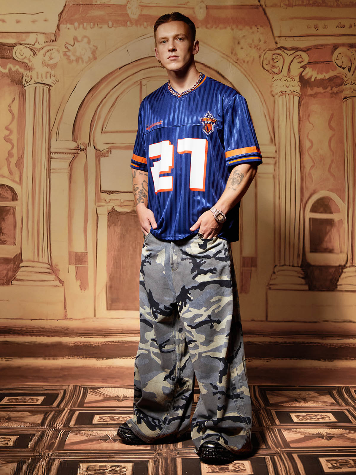 Original gestreiftes Baseball-Jersey-T-Shirt