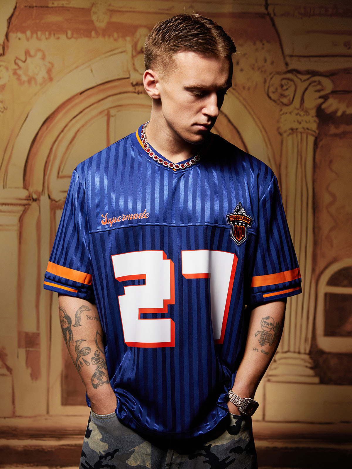 Original gestreiftes Baseball-Jersey-T-Shirt