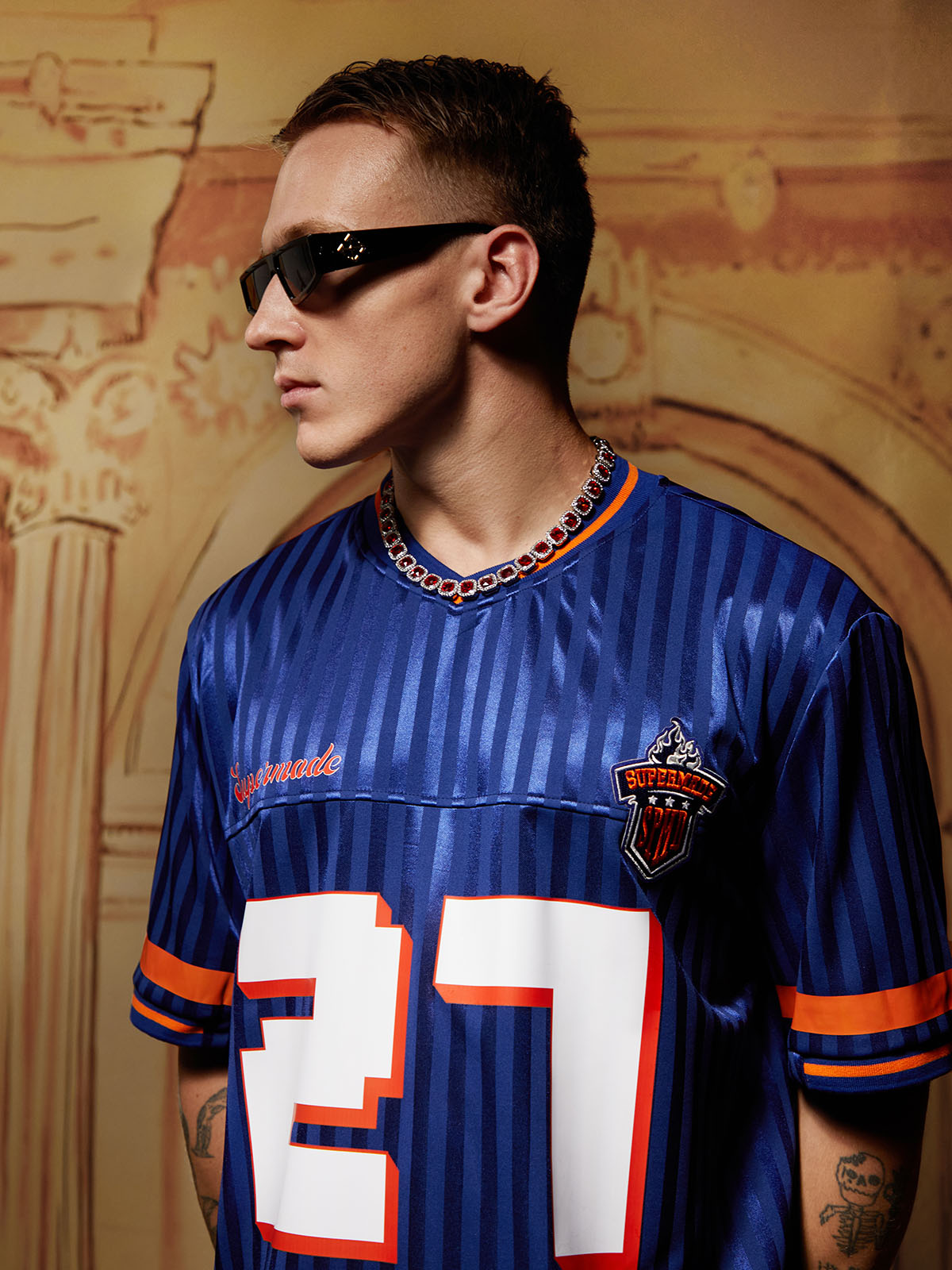 Original gestreiftes Baseball-Jersey-T-Shirt