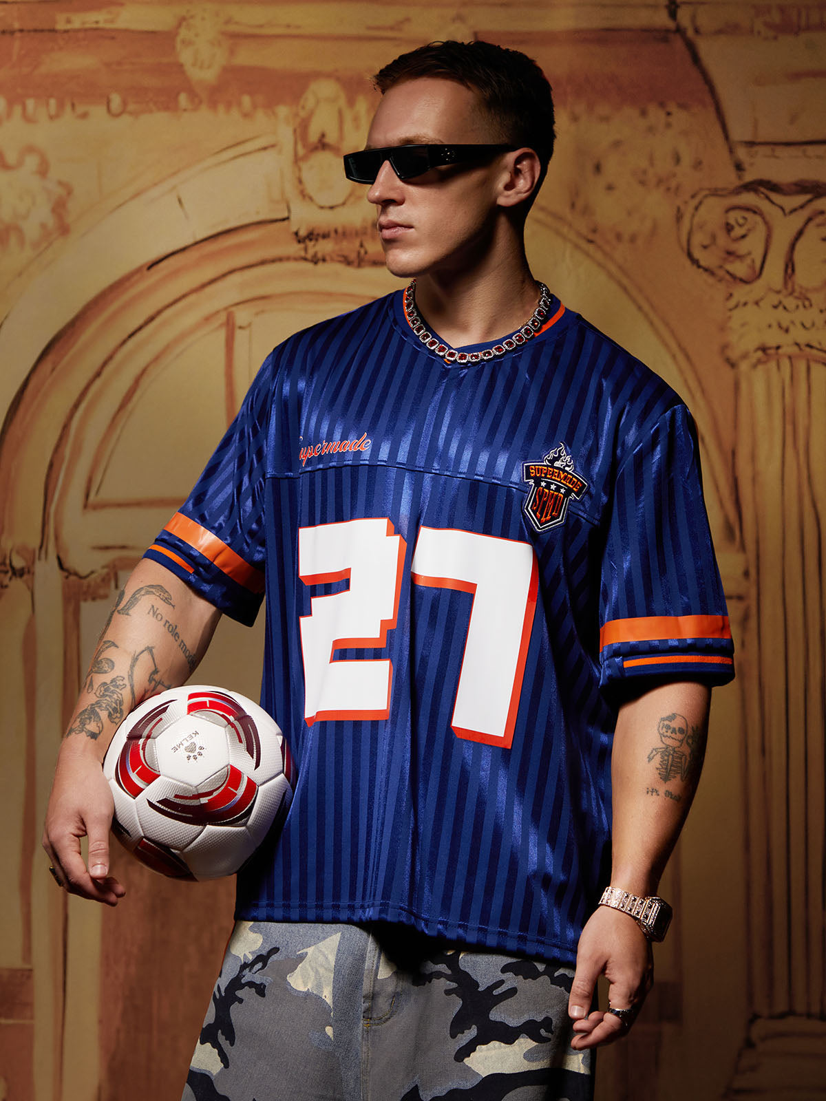 Original gestreiftes Baseball-Jersey-T-Shirt