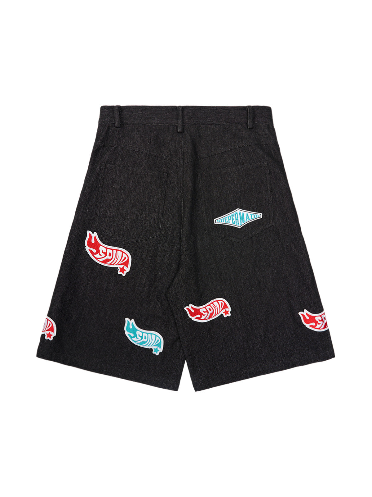 Original Embroidered Patch Street Denim Shorts
