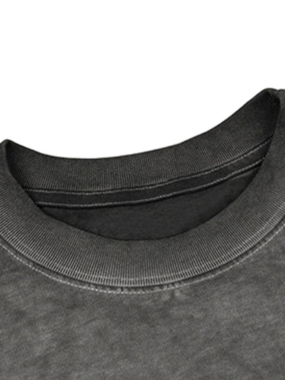 Portrait Print Crew Neck T-Shirt - 2377