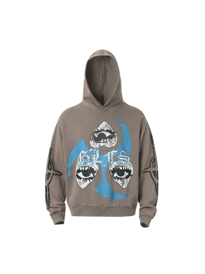 Thesupermade Kapuzenpullover mit „Triple Eye“-Grafik
