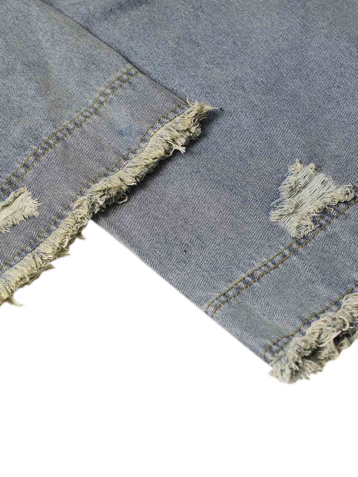 Thesupermade Washed Ripped Baggy Jeans