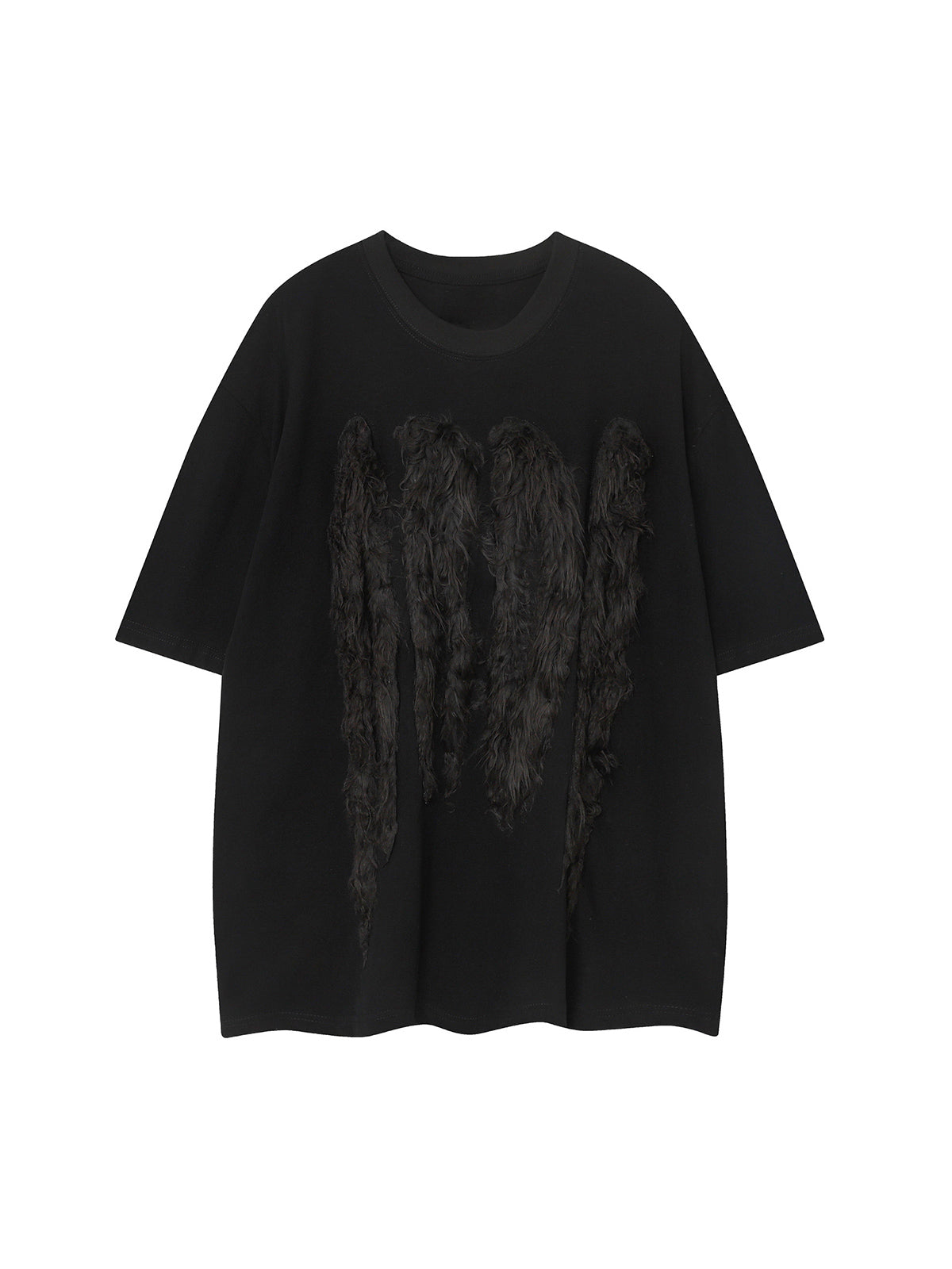 Street Retro Fur Patchwork T-shirt