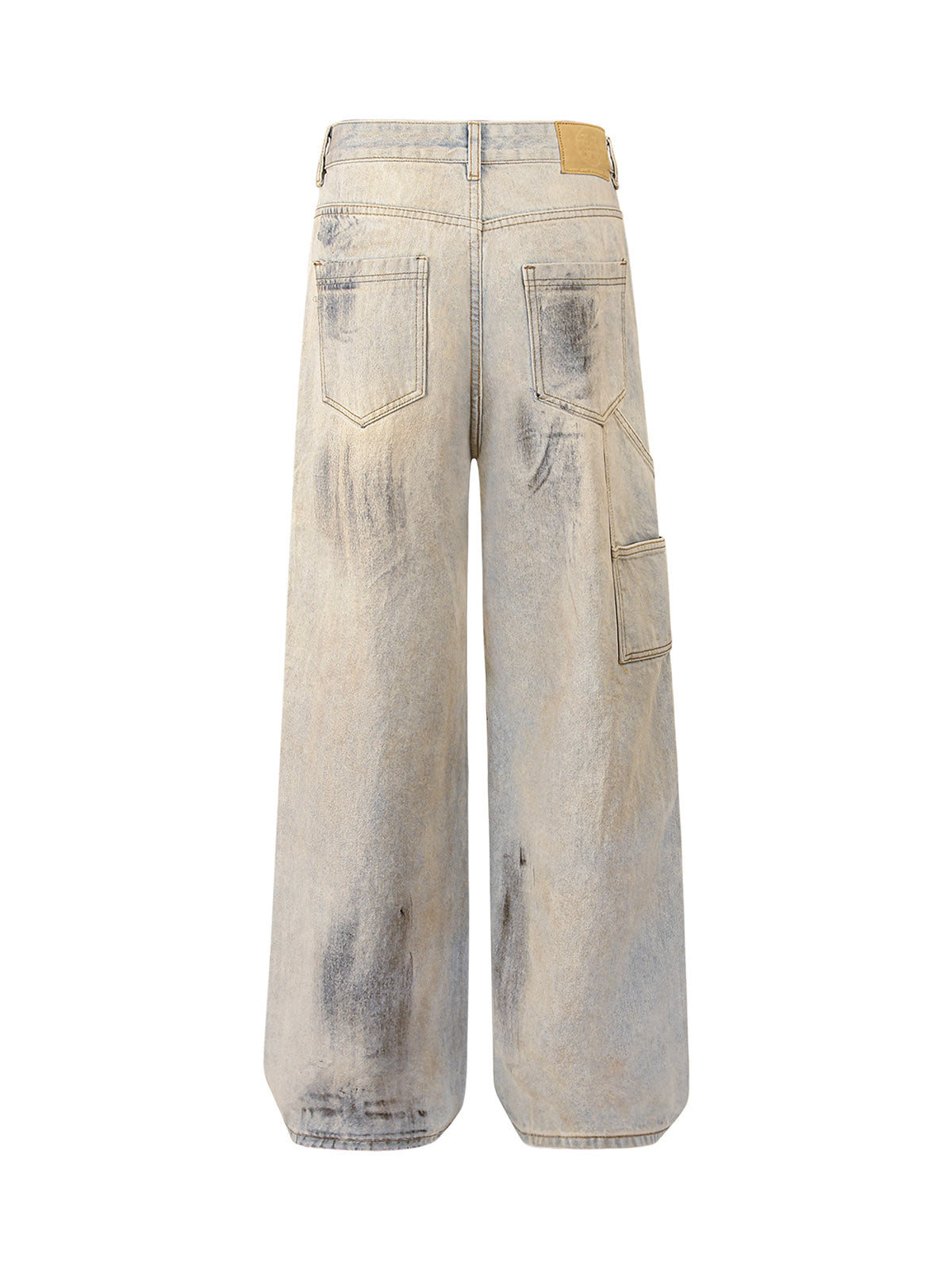 Thesupermade Washed Mud-Dye Straight Jeans