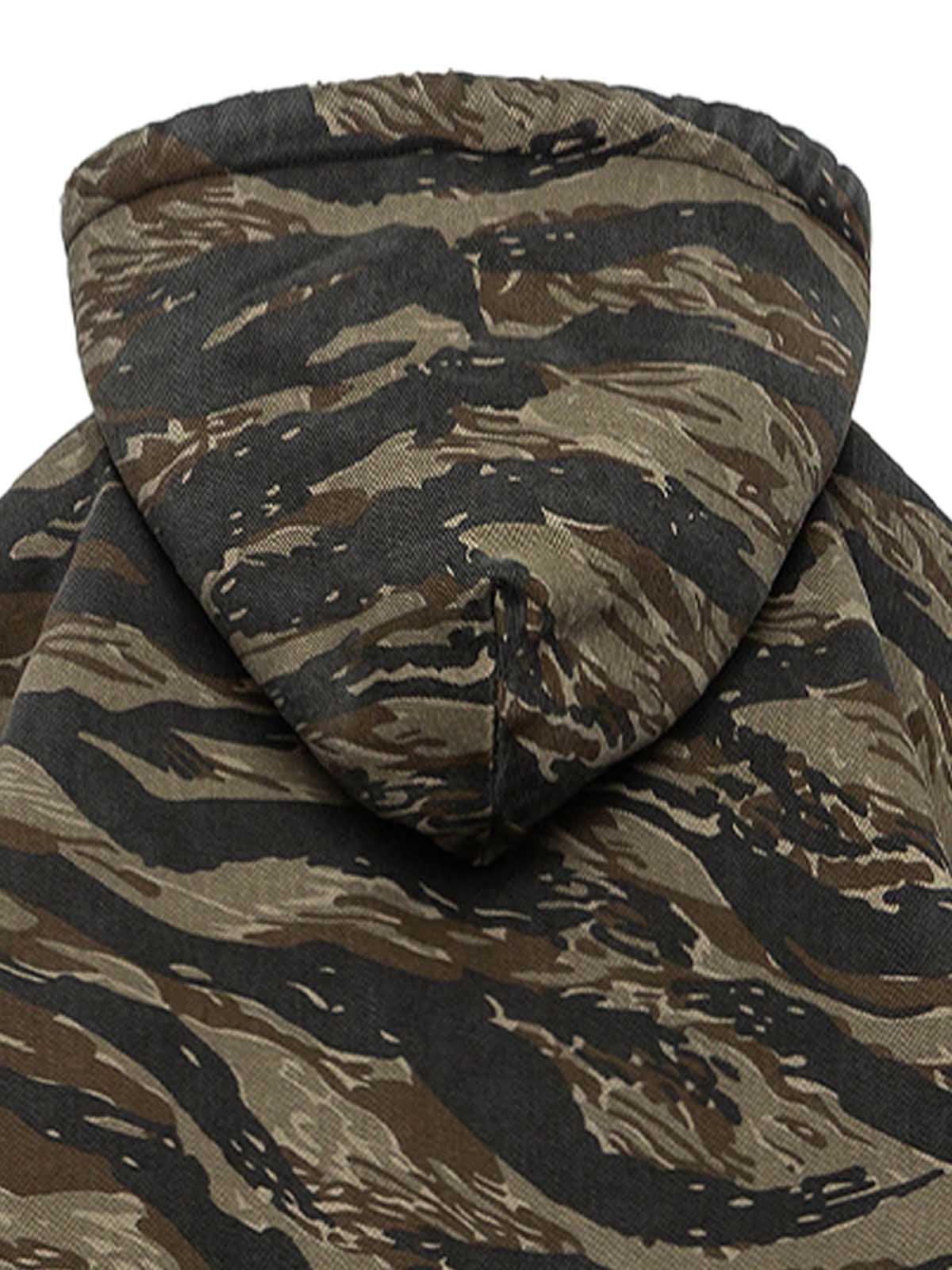 Thesupermade Camouflage Fleece Hooded Jacket