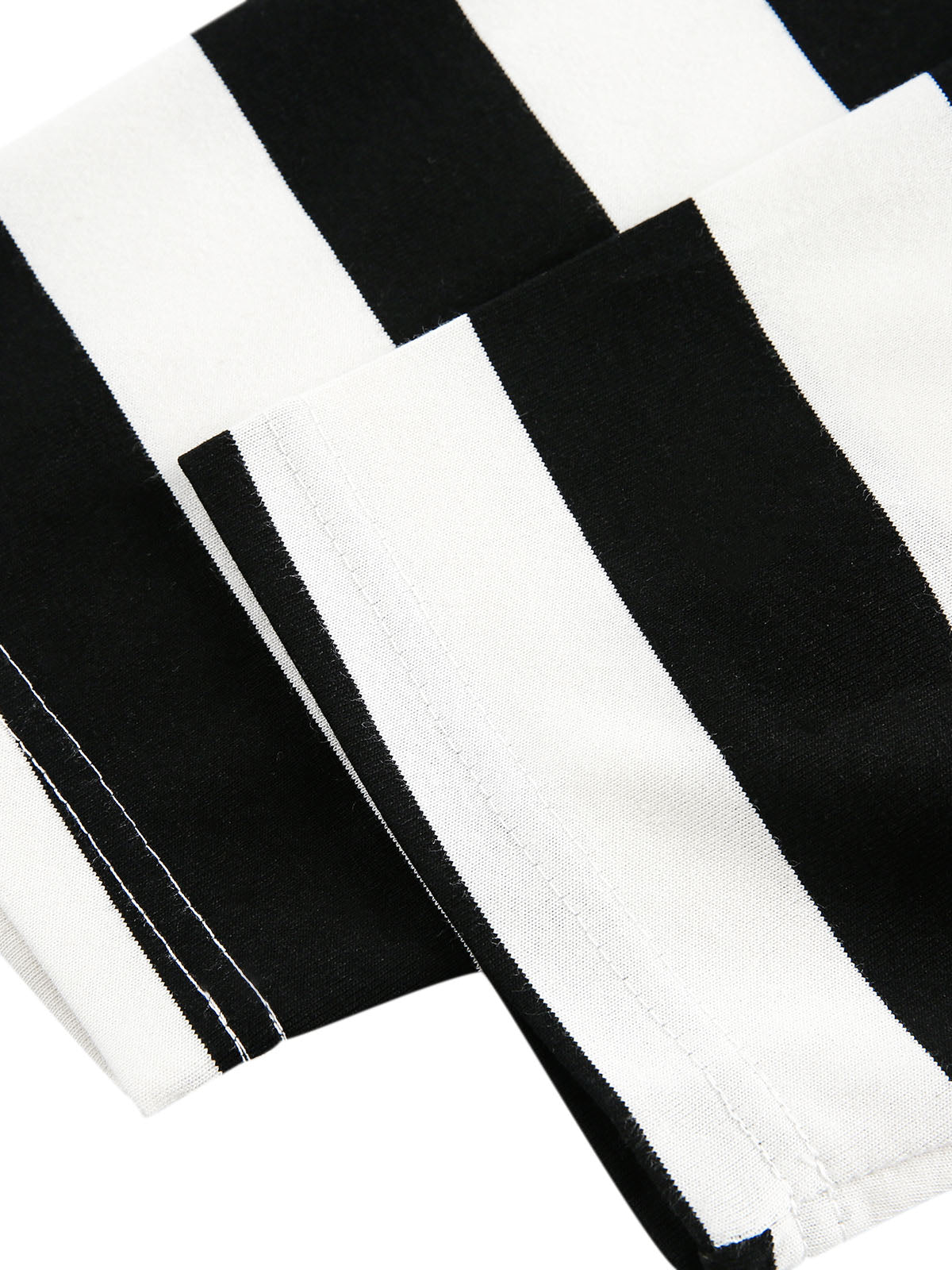 Gestreiftes Langarm-T-Shirt mit abnehmbarem Pelzkragen