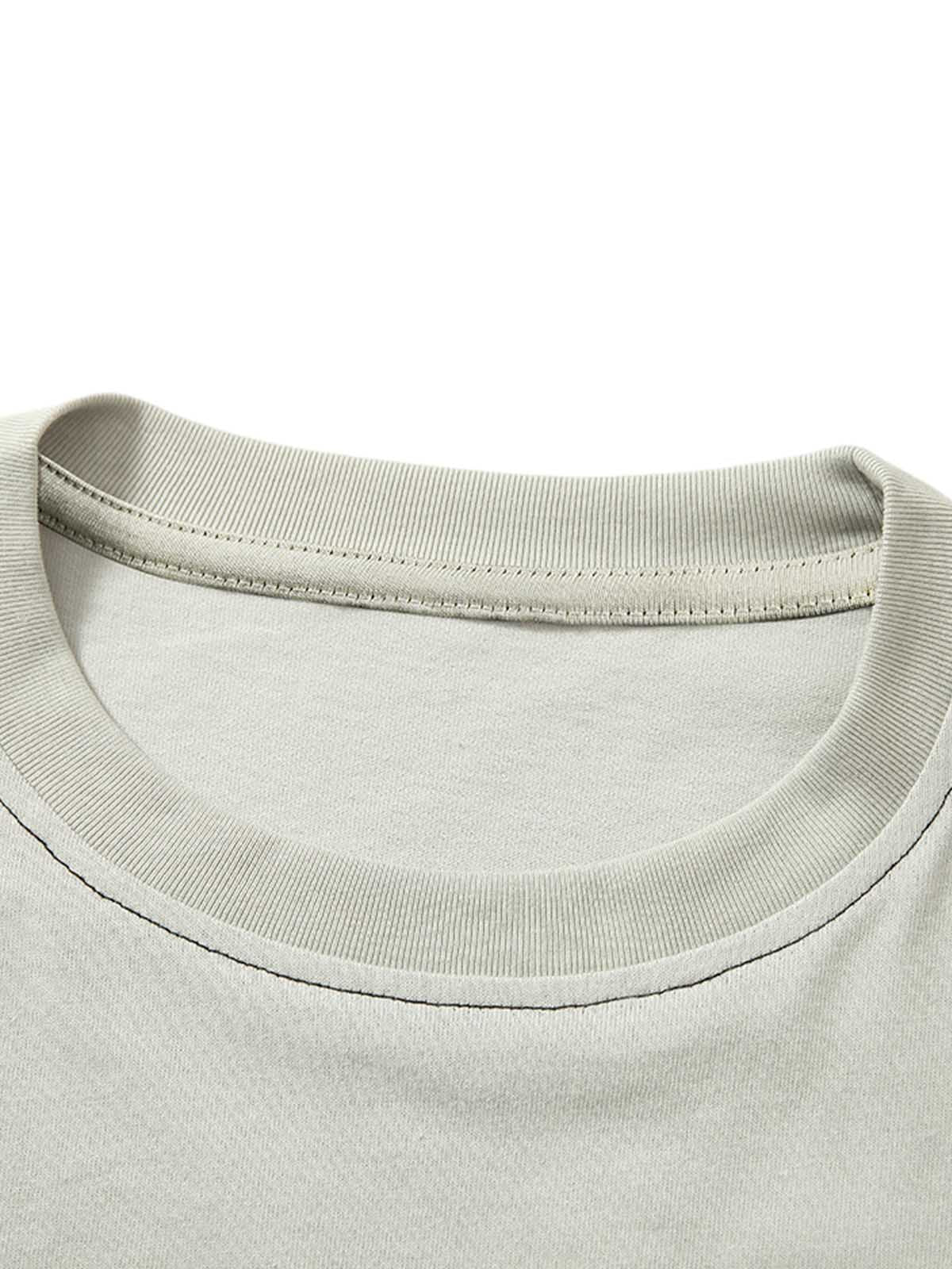 T-Shirt mit gespleißtem Dekonstruktions-Print