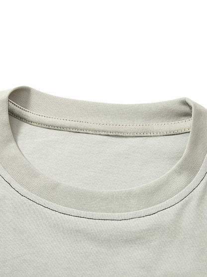 T-Shirt mit gespleißtem Dekonstruktions-Print