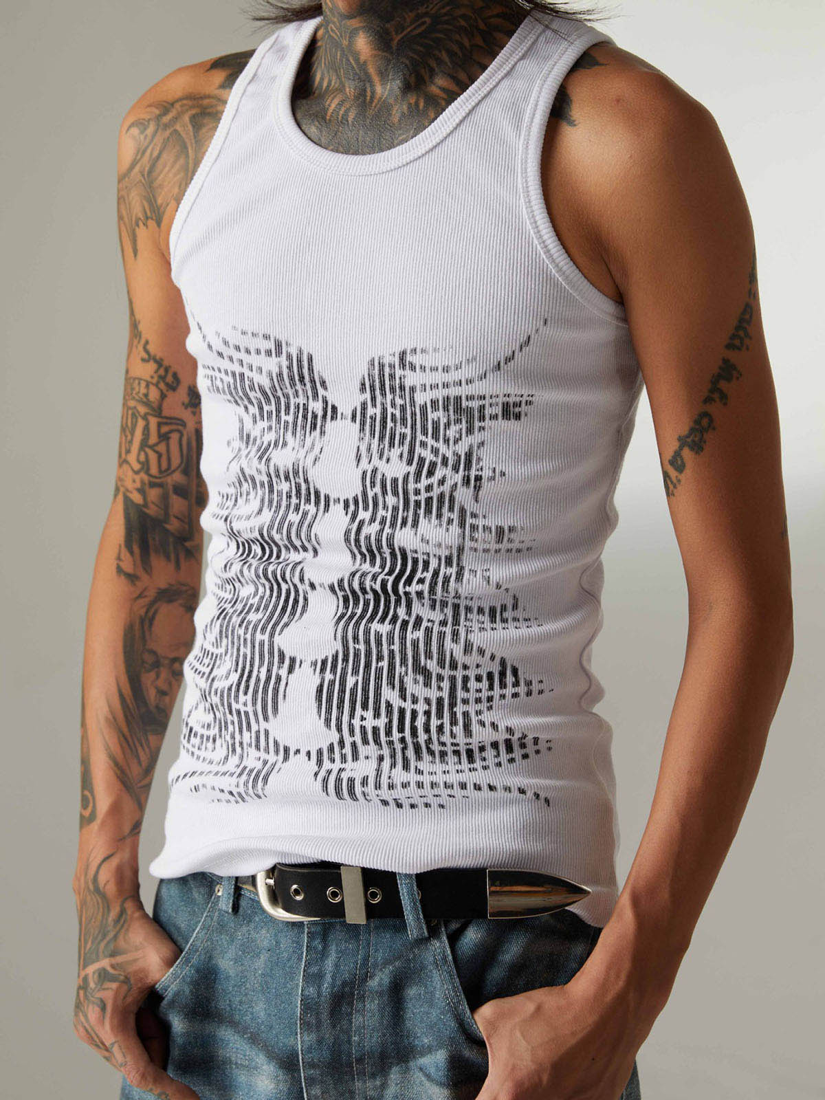 Street Skeleton Print Vest