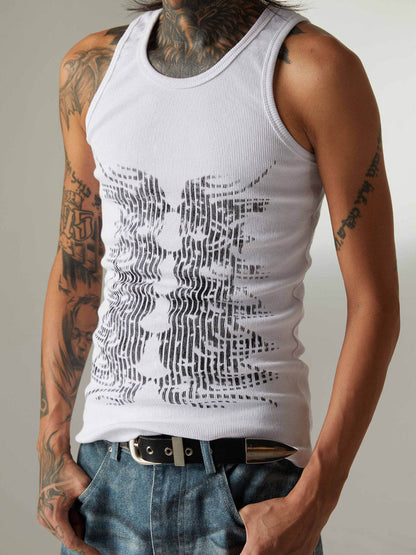 Street Skeleton Print Vest