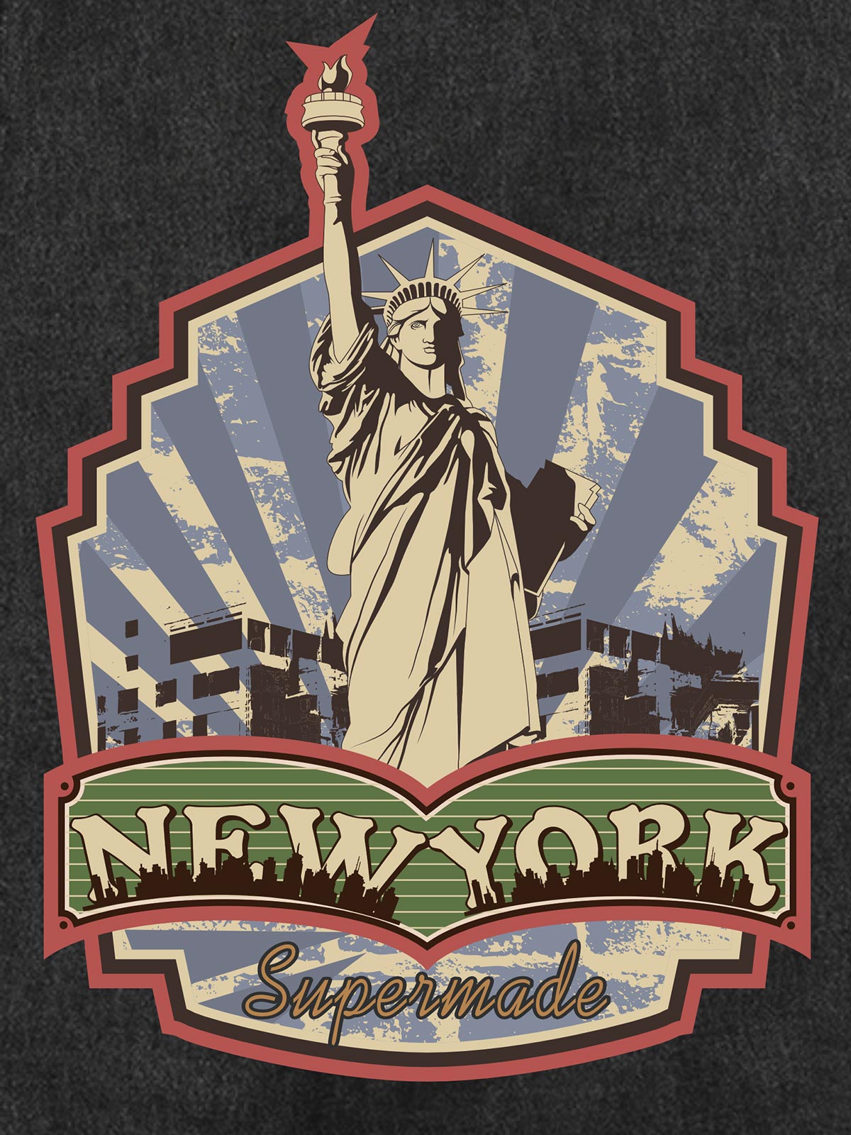 Original Street Statue Of Liberty Print Vest