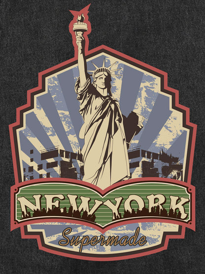 Original Street Statue Of Liberty Print Vest