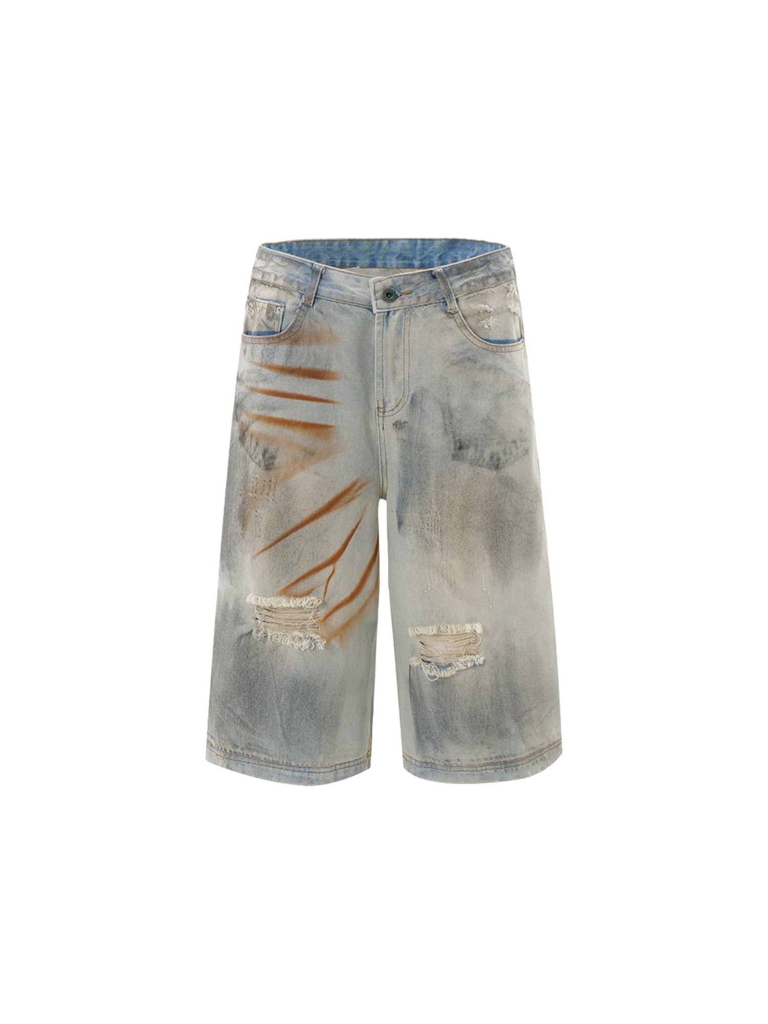 Thesupermade – Punk High Street – Schmutzige, zerrissene Jeans-Jeanshose 