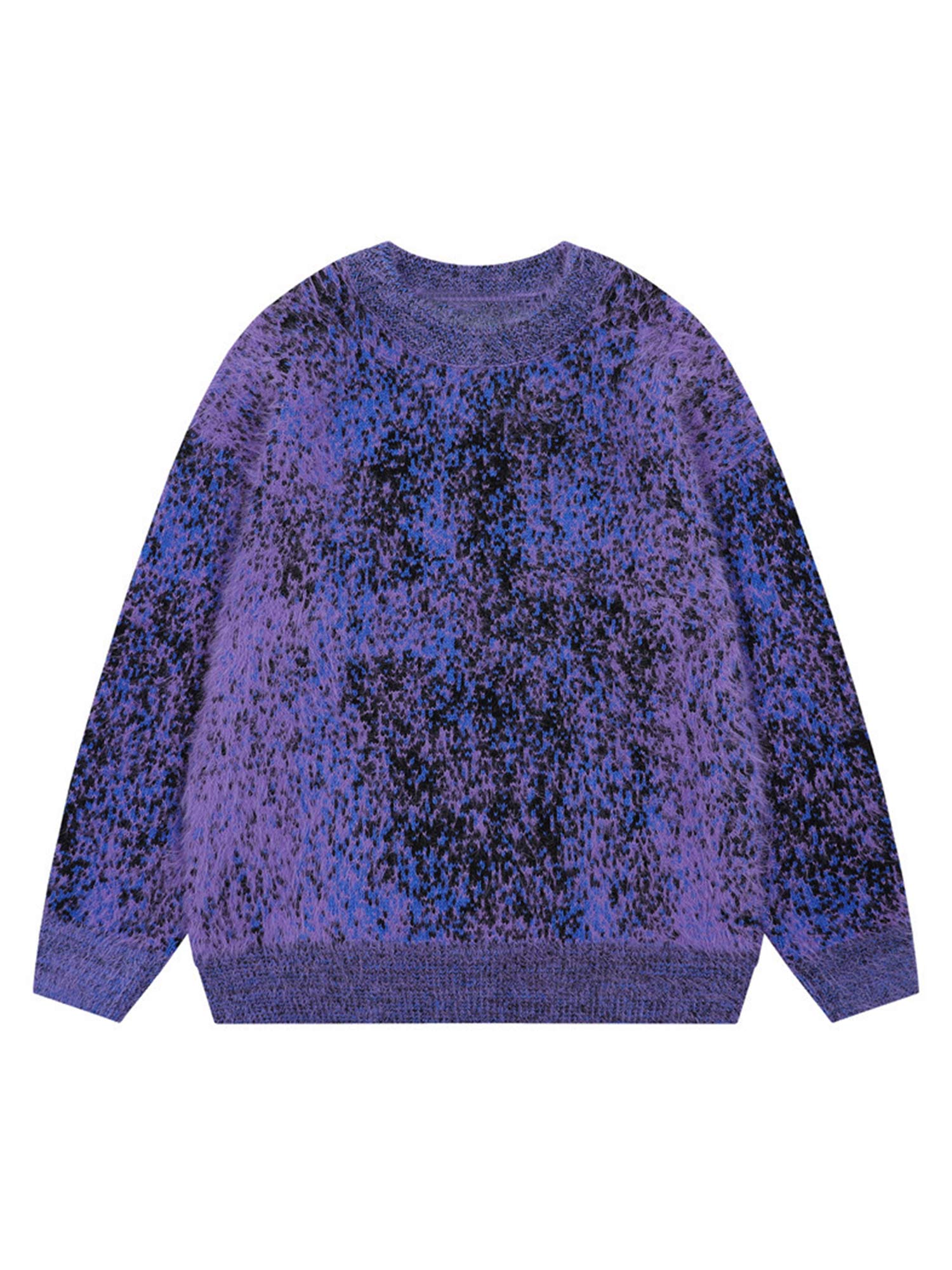 Thesupermade Gradient Mohair Tie-dye Crew Neck Sweater