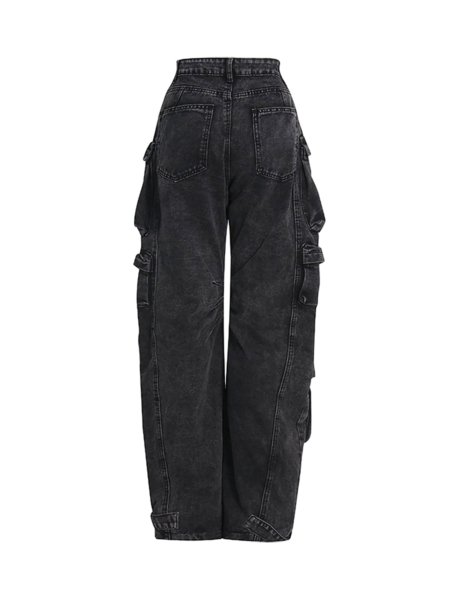 Thesupermade Street Stitching Multi-Pocket Workwear Washed Jeans – 2209