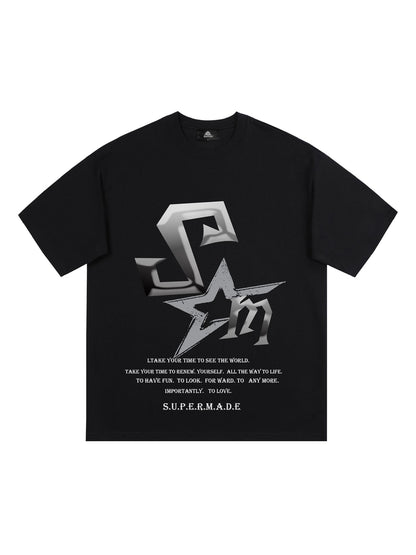 T-shirt imprimé avec le logo Thesupermad