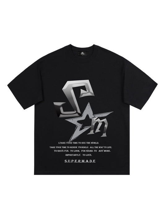T-shirt imprimé avec le logo Thesupermad