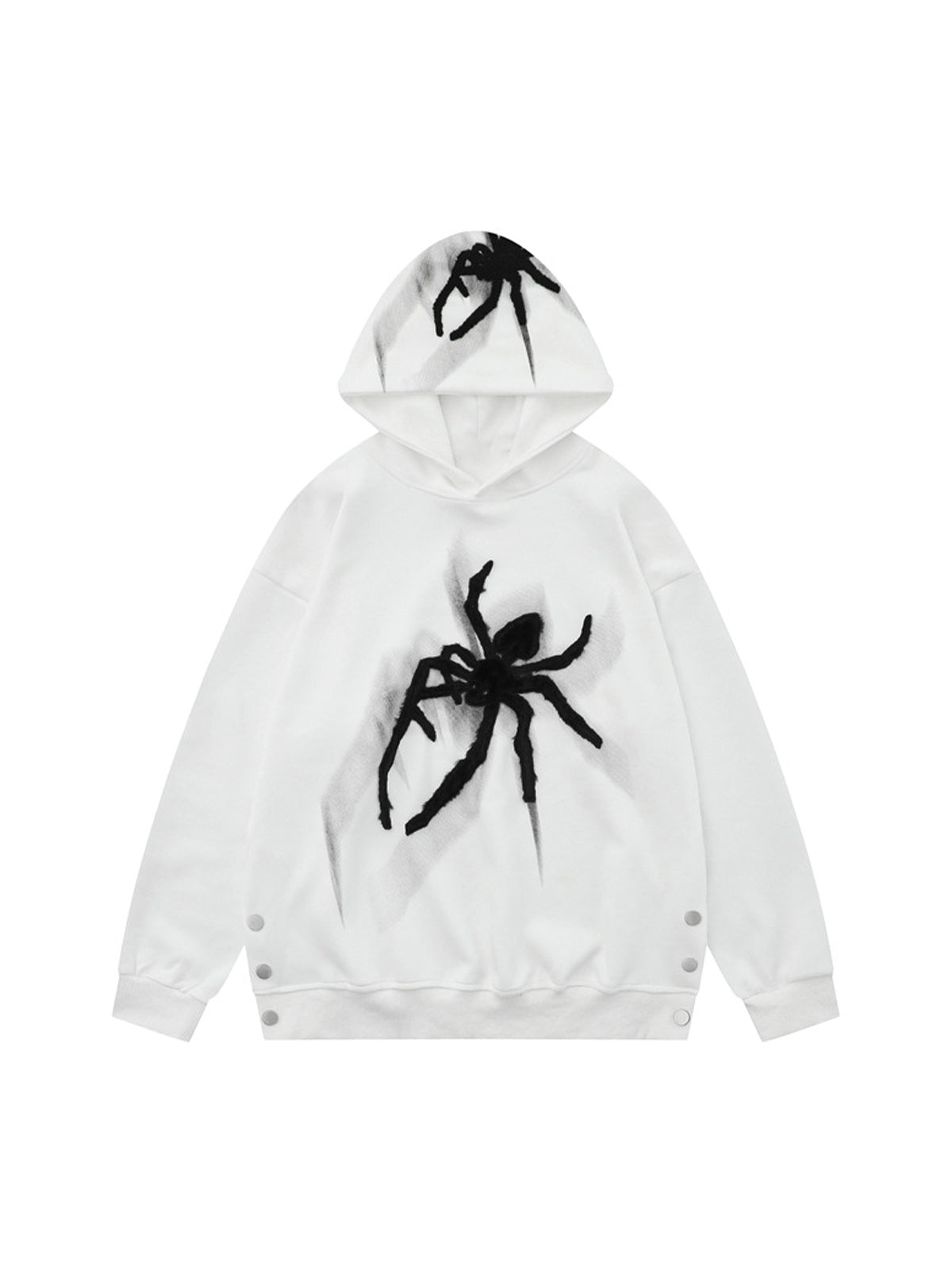 Thesupermade Flocked Spider Hooded Sweatshirt