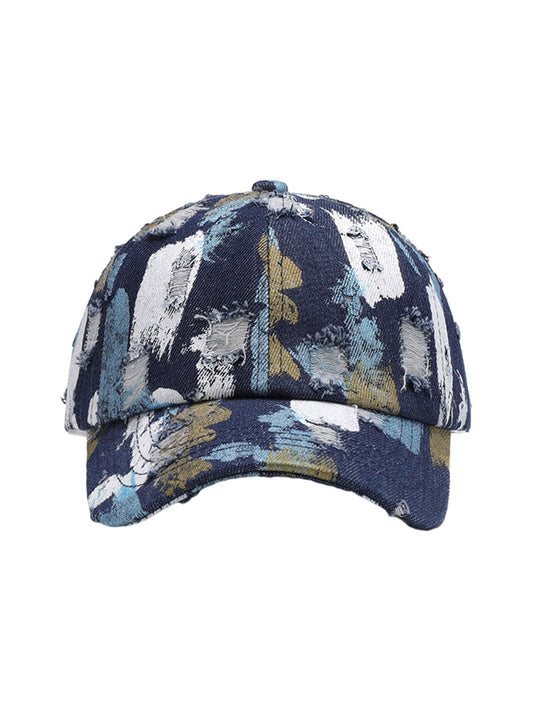 Baseballkappe mit abstraktem Distressed-Print