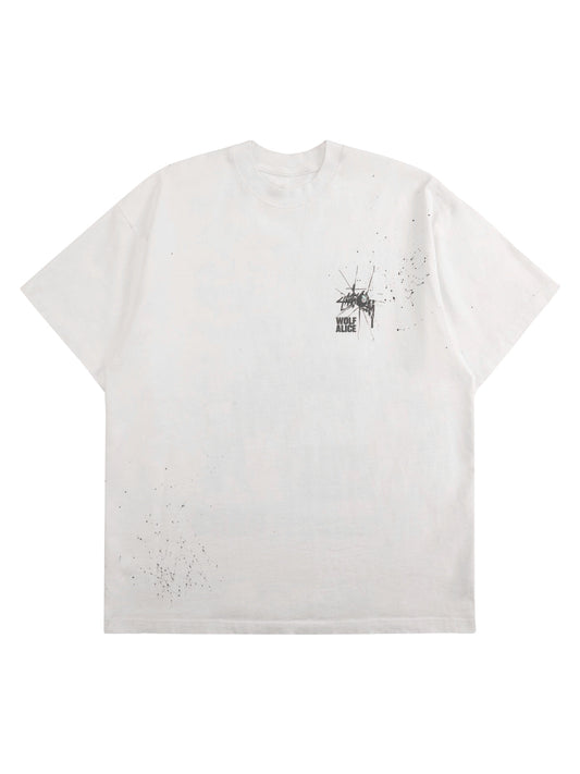 T-Shirt mit Retro-Waschung und Print