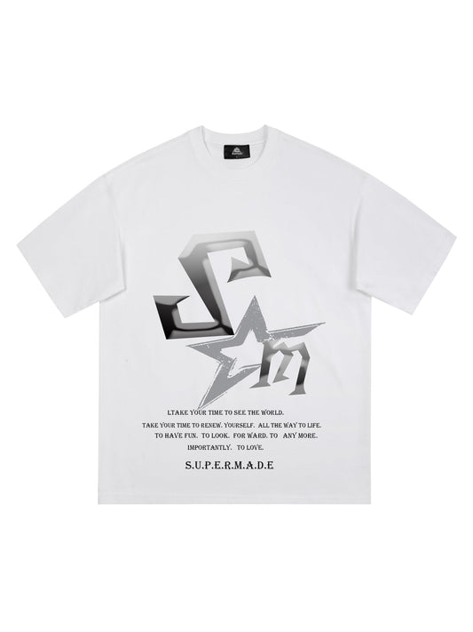 T-shirt imprimé avec le logo Thesupermad