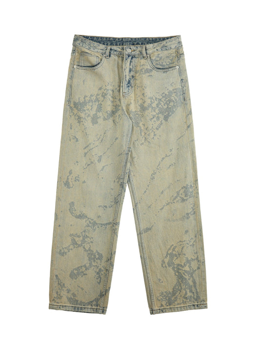 Vintage Washed Straight Jeans