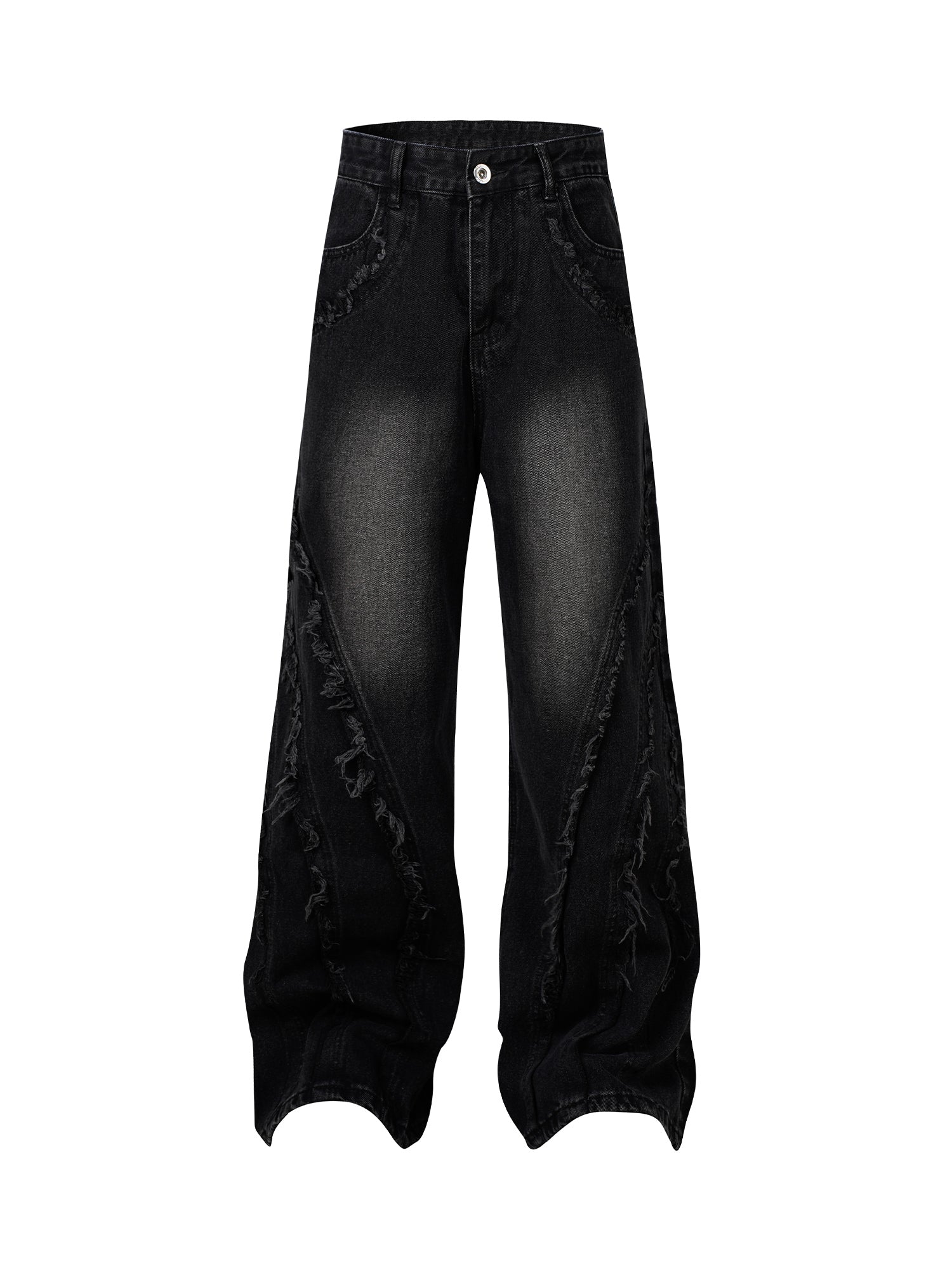 Thesupermade High Street Hip-hop Washed Fur Jeans - 2220