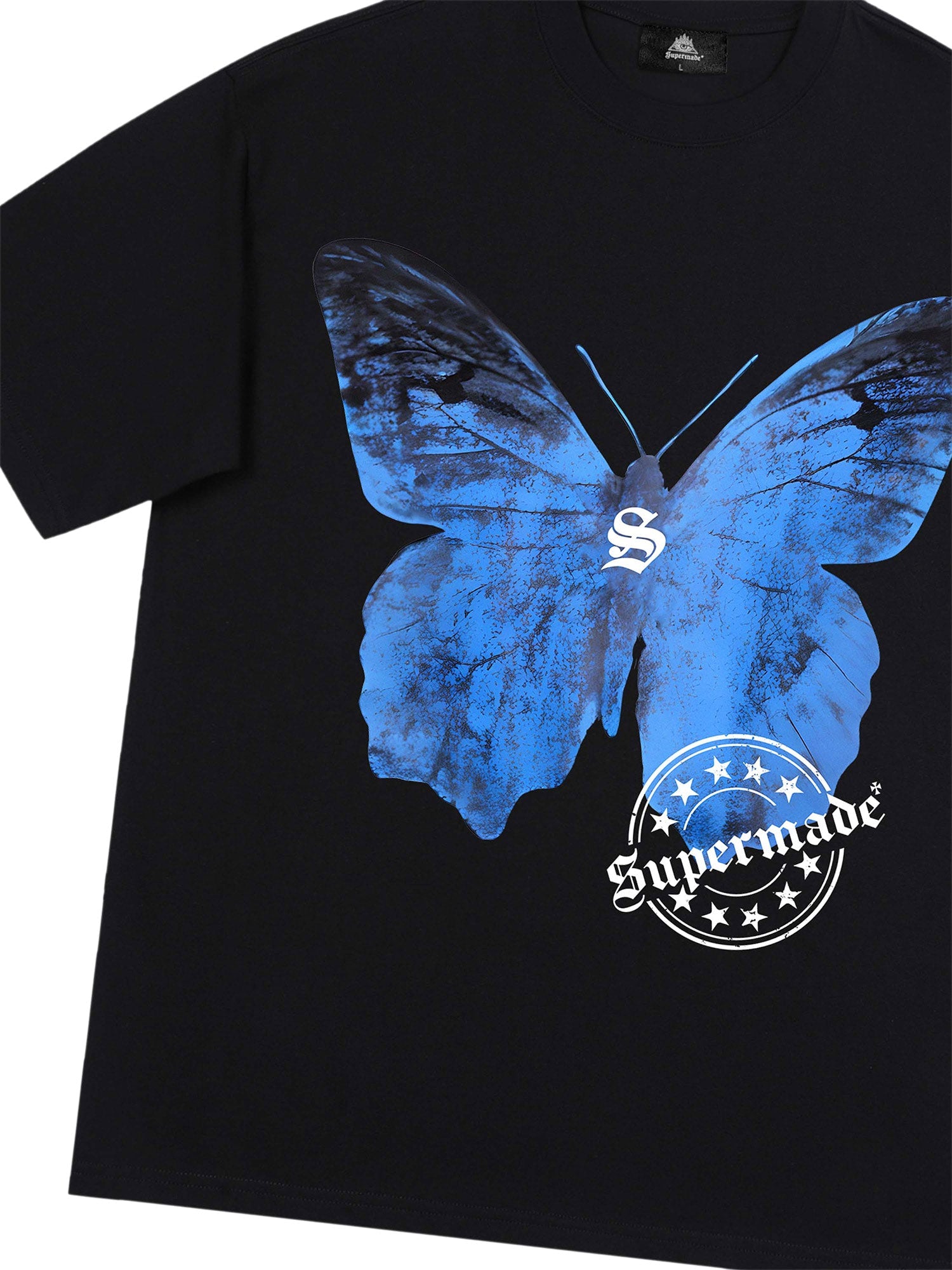 Thesupermade Street Hip-Hop Butterfly Stamp T-shirt - 2130