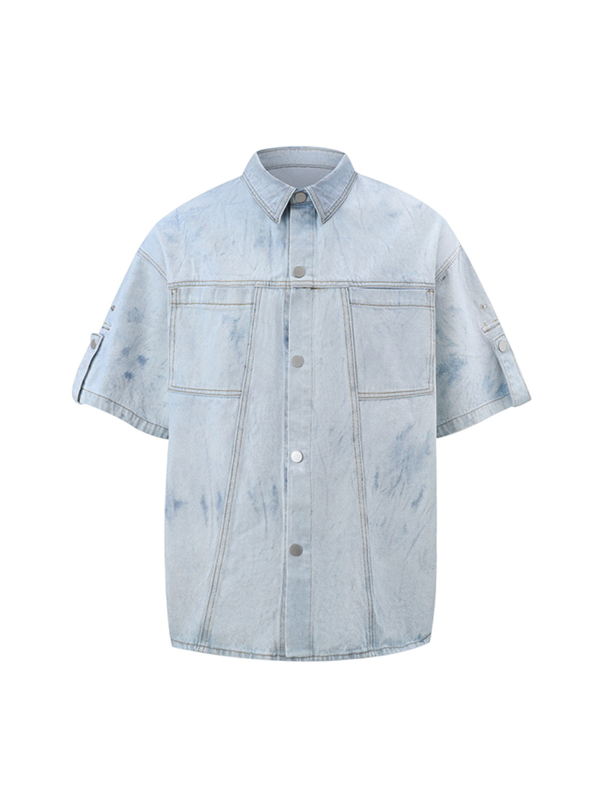 Distressed Washed Workwear Denim Set